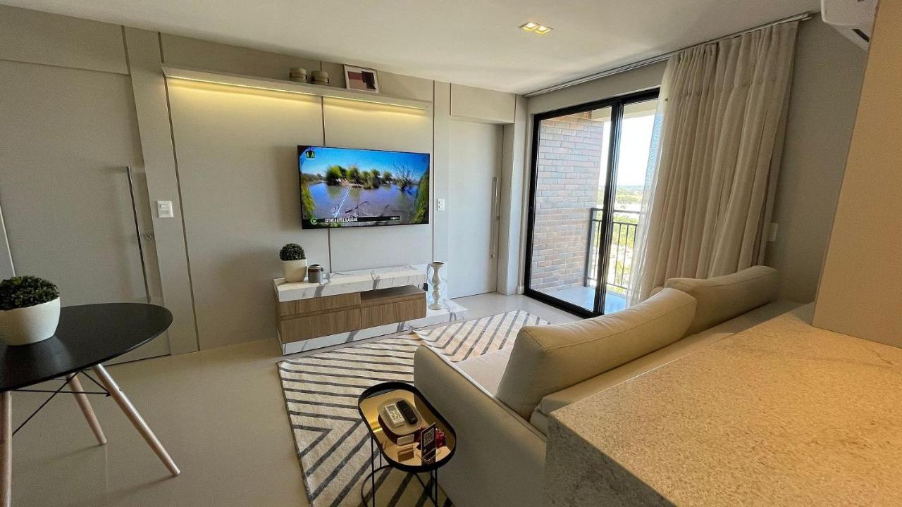 포스두이구아수 Studio No Ultimo Andar No Centro De Foz Com Vista Para O Rio Parana 아파트 외부 사진