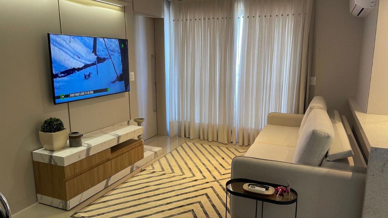 포스두이구아수 Studio No Ultimo Andar No Centro De Foz Com Vista Para O Rio Parana 아파트 외부 사진